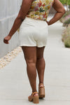 High Waisted Paper bag Shorts in New Ivory (Online Only)