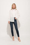 Eyelet Long Sleeve Button Down Shirt (Online Only)