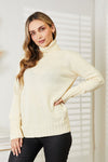 Turtleneck Sweater with Side Slit (Online Only)