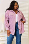 Cozy Girl Full Size Button Down Shacket (Online Only)