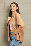 Vegan Leather Button Down Shirt (Online Only)