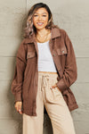 Cozy Girl Full Size Button Down Shacket (Online Only)