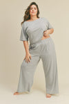 Get To It Cropped Top and Wide Leg Pants Set (Online Only)