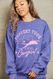 "Support Your Local Cowgirl" Oversized Crewneck Sweatshirt (Online Only)