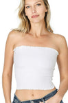 SMOCKED TUBE TOP