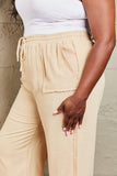 Love Me Full Size Mineral Wash Wide Leg Pants (Online Only)