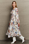 Good Day Chiffon Floral Midi Dress (Online Only)