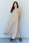 In The Garden Ruffle Floral Maxi Dress in Natural Rose (Online Only)