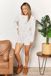 Floral Long Sleeve Top and Shorts Loungewear Set (Online Only)