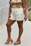 High Waisted Paper bag Shorts in New Ivory (Online Only)