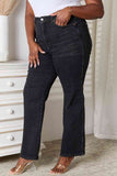 Judy Blue Tummy Control Washed Black Straight (Online Only)