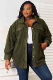 Cozy Girl Full Size Button Down Shacket (Online Only)