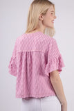 Jessica Ruffle Short Sleeve Top (Online Only)