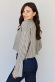 Hear Me Out Semi Cropped Ribbed Cardigan (Online Only)