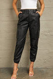 Kancan High Rise Leather Joggers (Online Only)