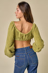 STAS CORDUROY CROP TOP