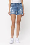 FRAYED HEM BF SHORTS