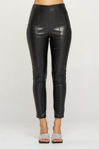 HIGH WAISTED FAUX LEATHER PANTS – Seven x Seven