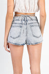 DENIM WRAP AROUND SHORTS