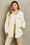 Cozy Girl Full Size Button Down Shacket (Online Only)