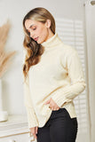 Turtleneck Sweater with Side Slit (Online Only)