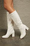 Block Heel Knee High Boots (Online Only)