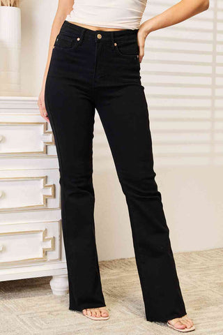 Judy Blue Full Size Raw Hem Jeans with Pockets (Online Only)