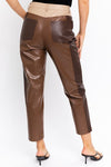 VEGAN LEATHER COLORBLOCK PANTS