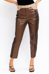 VEGAN LEATHER COLORBLOCK PANTS
