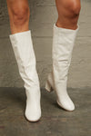 Block Heel Knee High Boots (Online Only)