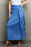 Know Your Worth Criss Cross Halter Neck Maxi Dress (Online Only)