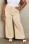 Love Me Full Size Mineral Wash Wide Leg Pants (Online Only)