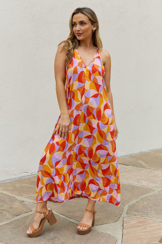 Printed Sleeveless Maxi Dress (Online Only)