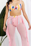 Take Me To The Beach Mesh Ruffle Cover-Up Pants (Online Only)