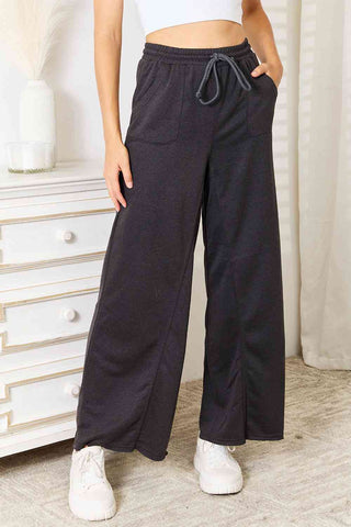 Wide Leg Pocketed Pants (Online Only)