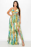 WILD NIGHTS CUT-OUT MAXI DRESS